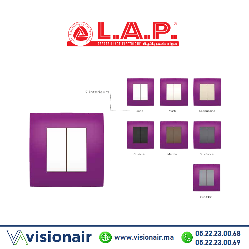 [LAPCADM0123] Cadre violet LAP MILLENIUM 1 poste