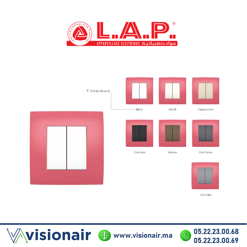 [LAPCADM0122] Cadre rose pastel LAP MILLENIUM 1 poste