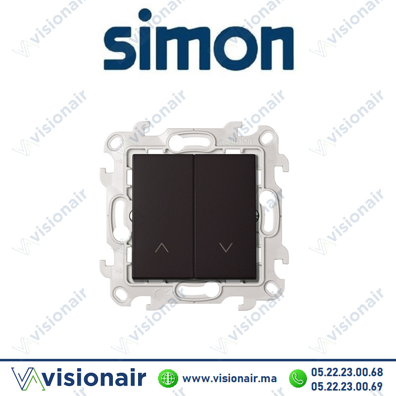 [2410331-098] Poussoir volets roulants SIMON 24 Noir mat 2410331-098