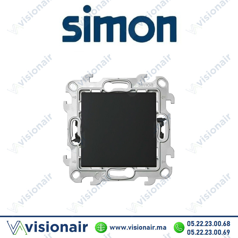 [2410150-098] Poussoir à bascule SIMON 24 Noir mat 2410150-098