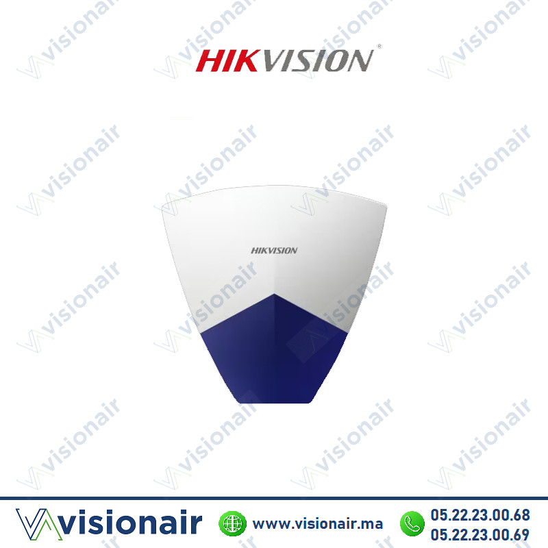 [DS-PS102X/BLUE] Sirène filaire Hikvision 110dB avec Flash Bleu DS-PS102X/BLUE