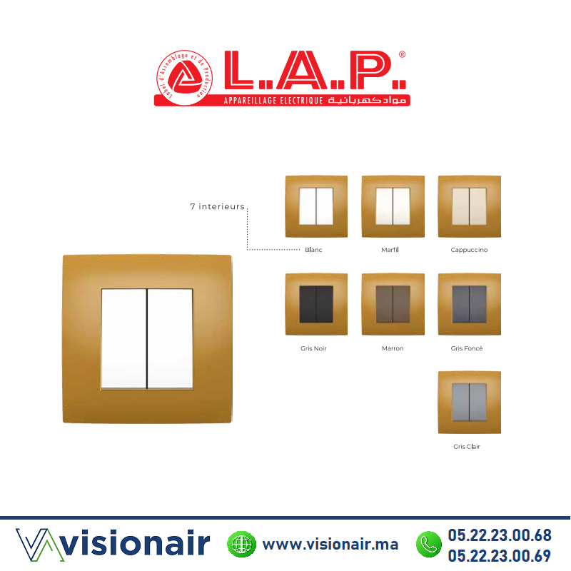 [LAPCADM0125] Cadre caramel LAP MILLENIUM 1 poste