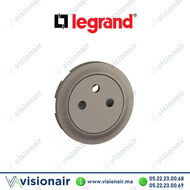 [LEGCT0111] Enjoliveur 2P+T Legrand Céliane Titane CT0111