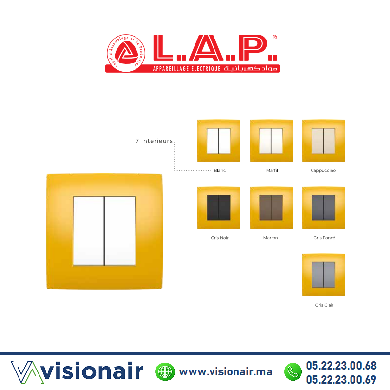 [LAPCADM0124] Cadre moutarde LAP MILLENIUM 1 poste
