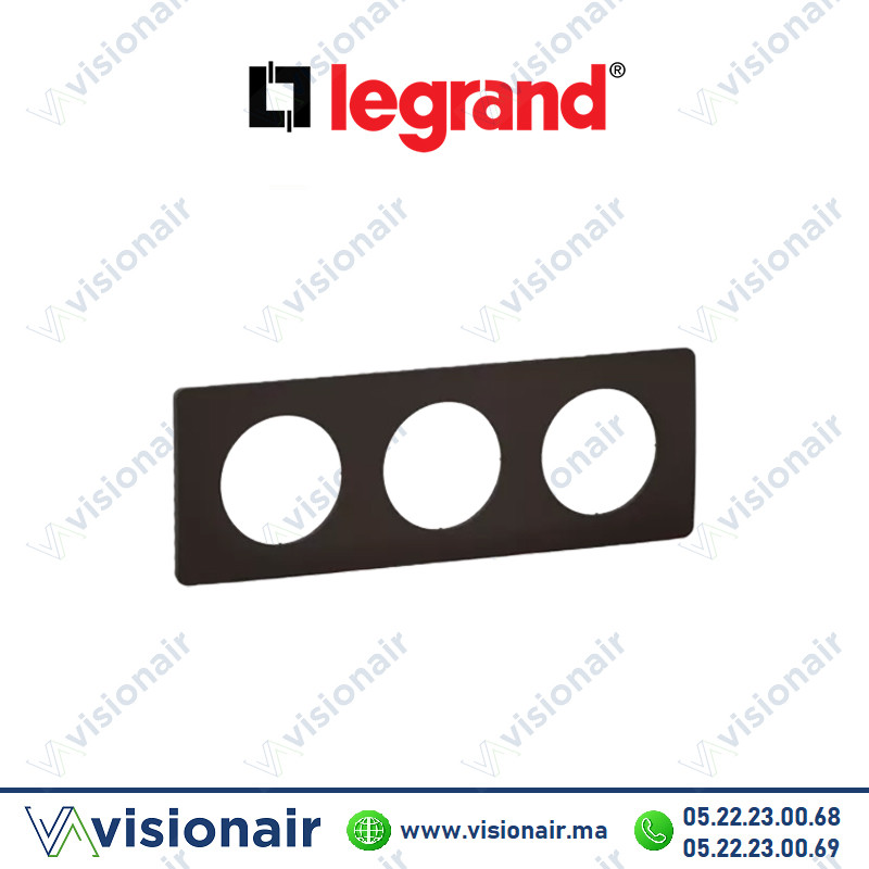[LEGCP0103] Plaque Legrand Céliane Noir Mat 3 postes CP0103
