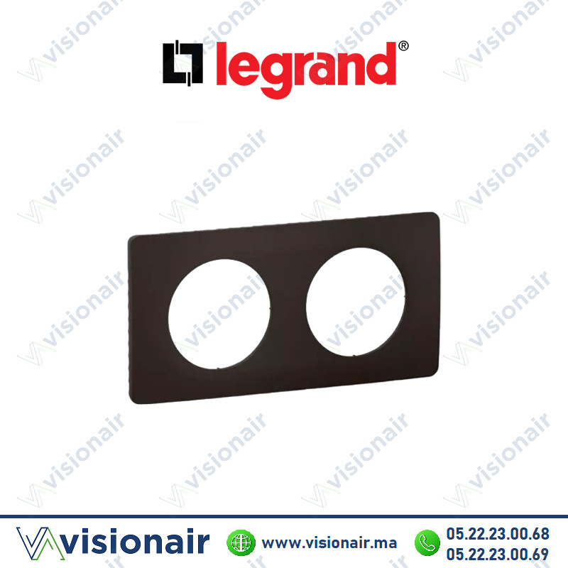 [LEGCP0102] Plaque Legrand Céliane Noir Mat 2 postes CP0102