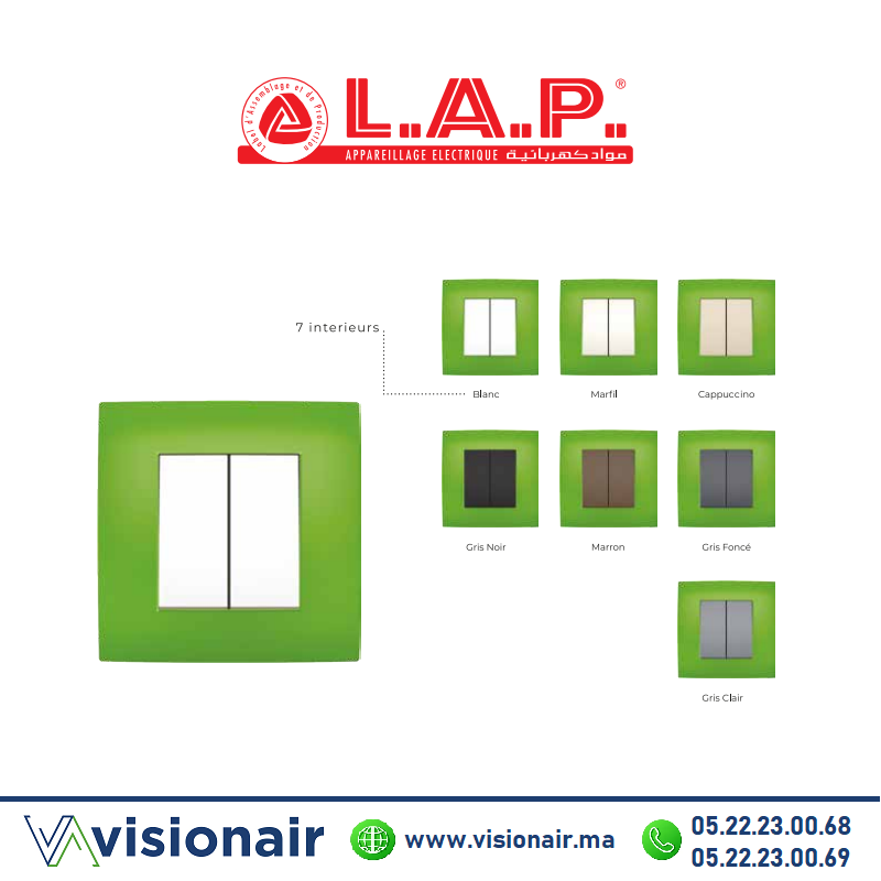 [LAPCADM0127] Cadre vert LAP MILLENIUM 1 poste