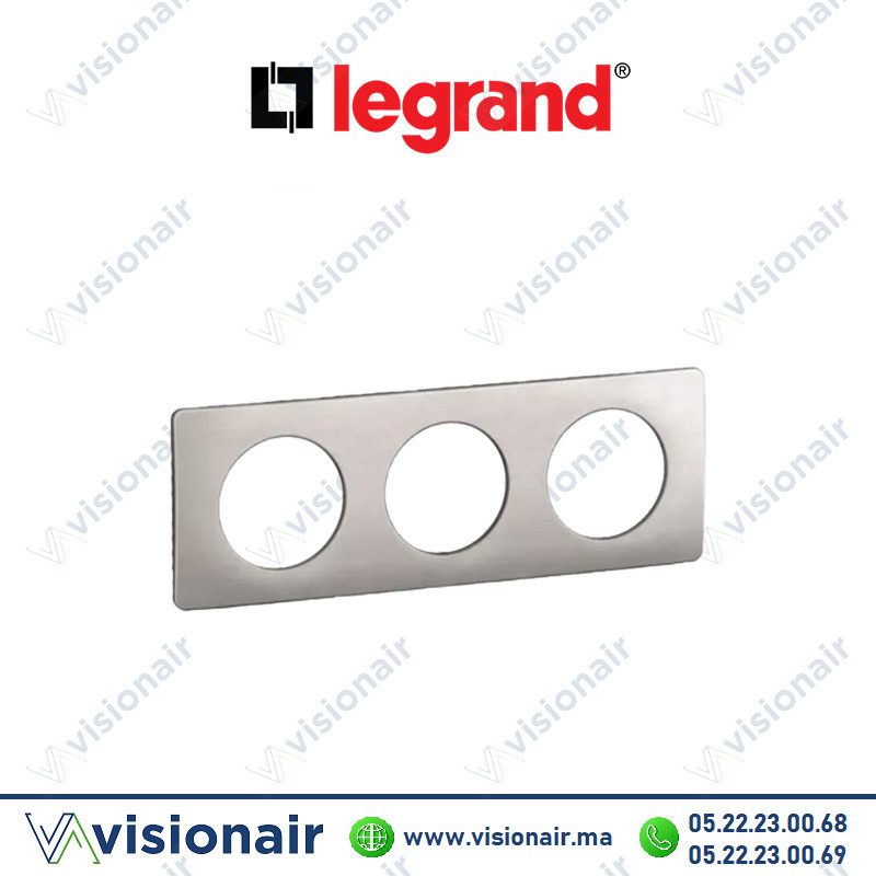 [LEGCP1703] Plaque Legrand Céliane Alu Satiné 3 postes CP1703