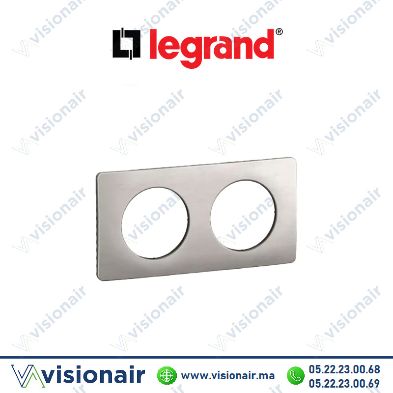 [LEGCP1702] Plaque Legrand Céliane Alu Satiné 2 postes CP1702