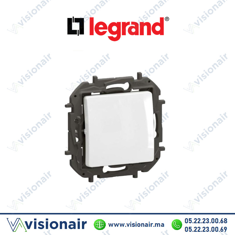 [LEGNP2310WH] Bouton poussoir Legrand Niloe non lumineux Blanc
