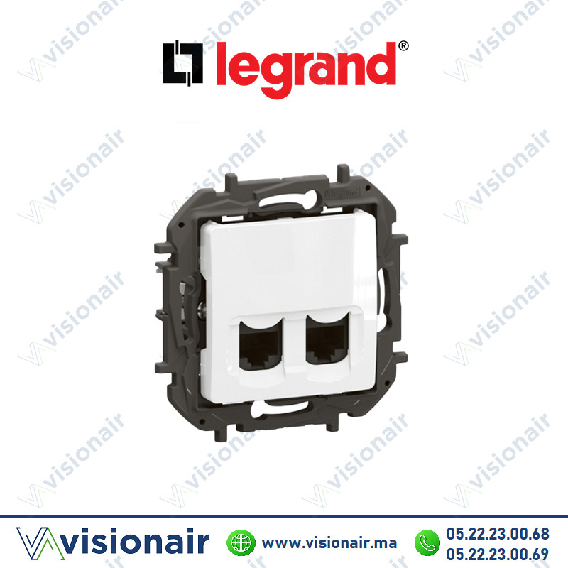 [LEGNP4334WH] Prise double RJ45 Legrand Niloe Cat6 UTP Blanc