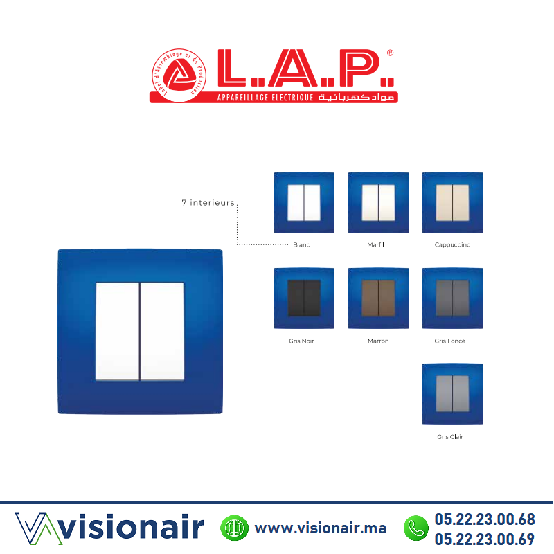 [LAPCADM0131] Cadre bleu LAP MILLENIUM 1 poste