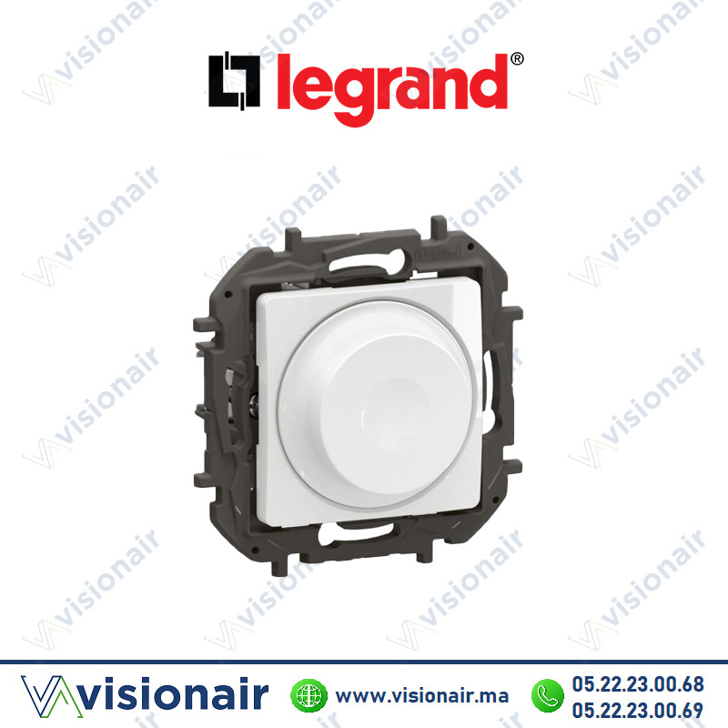 [LEGNP2411WH] Variateur rotatif Legrand Niloe 300W - 2 fils Blanc