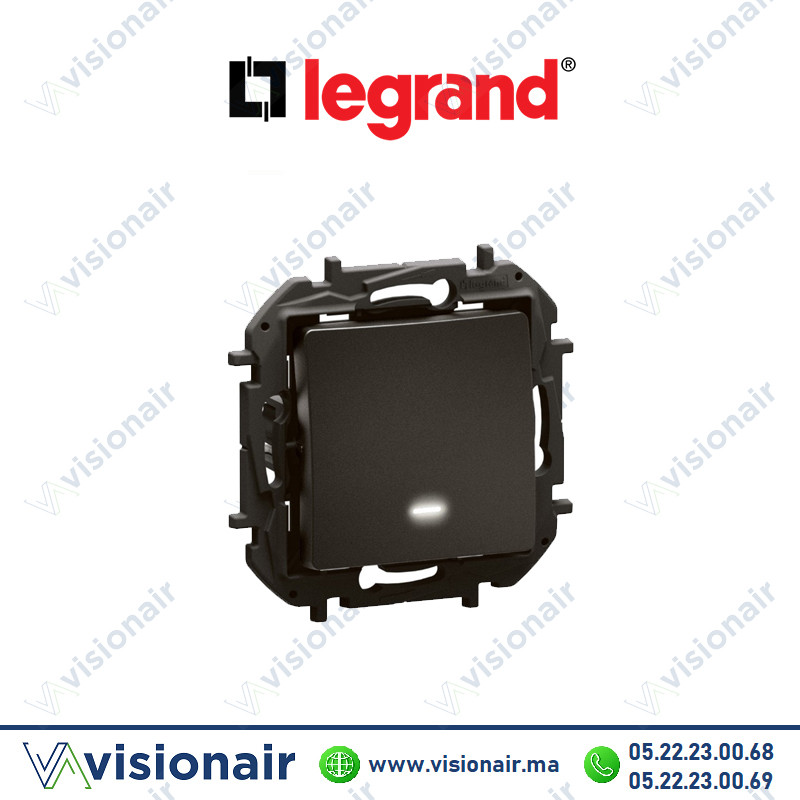[LEGNP2315BK] Bouton poussoir Legrand Niloe lumineux Noir