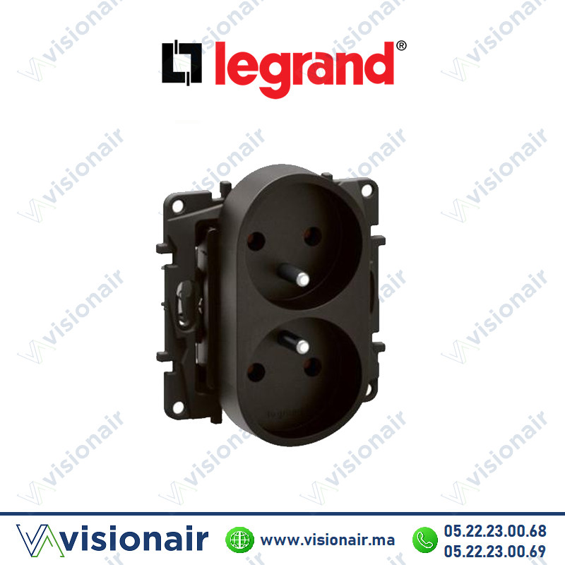 [LEGNP3112BK] Prise double 2P+T Legrand Niloe Noir