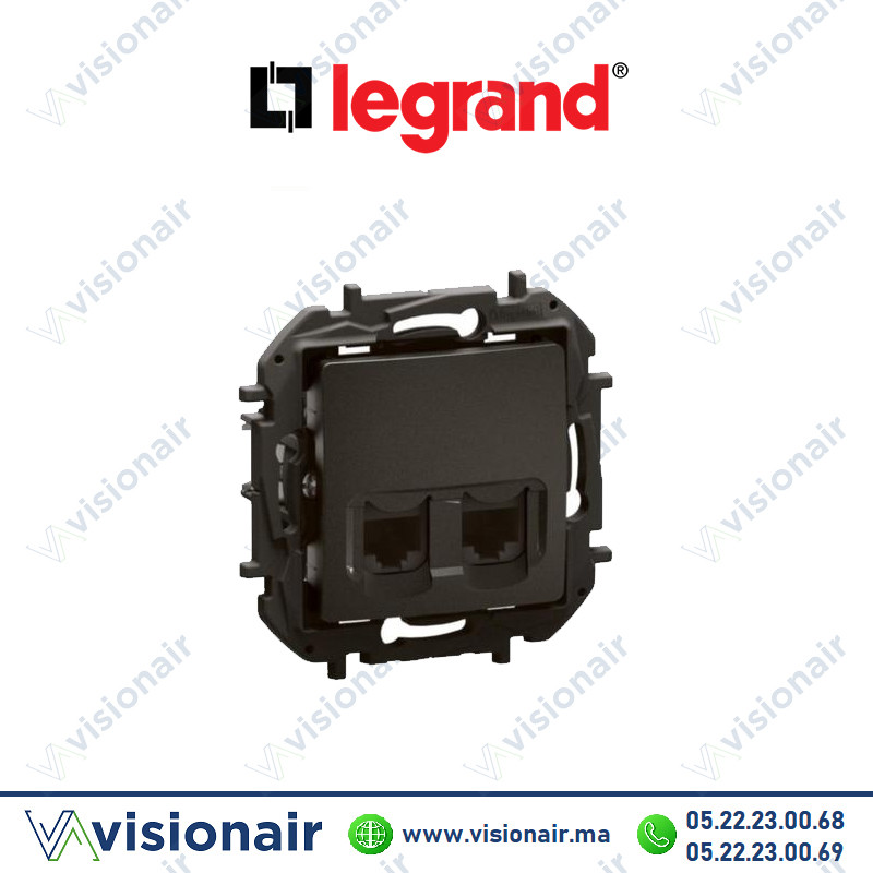 [LEGNP4334BK] Prise double RJ45 Legrand Niloe Cat6 UTP Noir