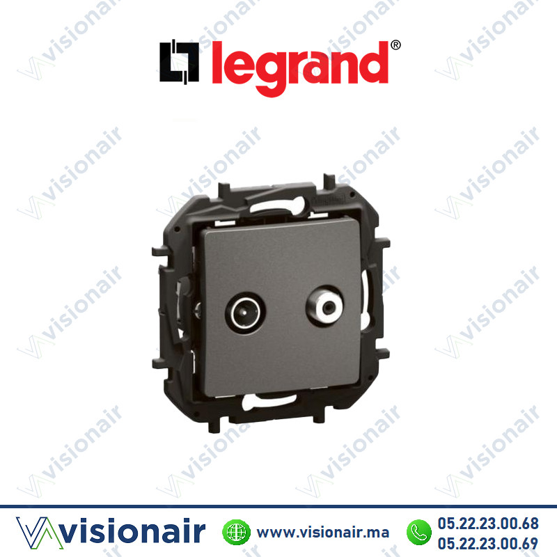 [LEGNP4109MG] Prise TV-SAT Legrand Niloe Gris