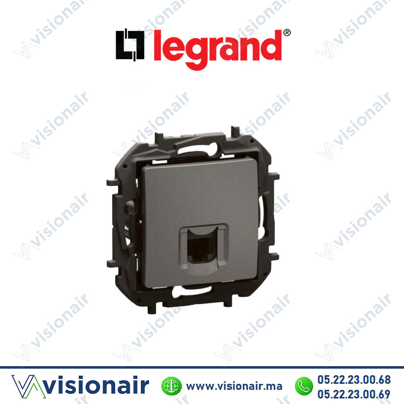 [LEGNP421MG] Prise téléphone RJ11 Legrand Niloe Gris