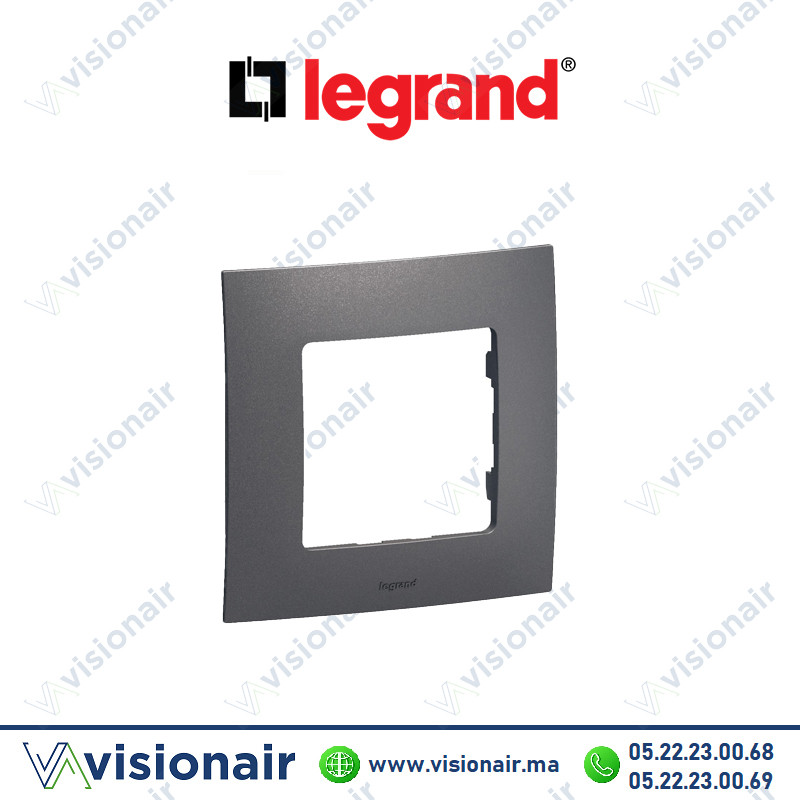 [LEGNP111MG] Plaque 1 poste Legrand Niloe Gris