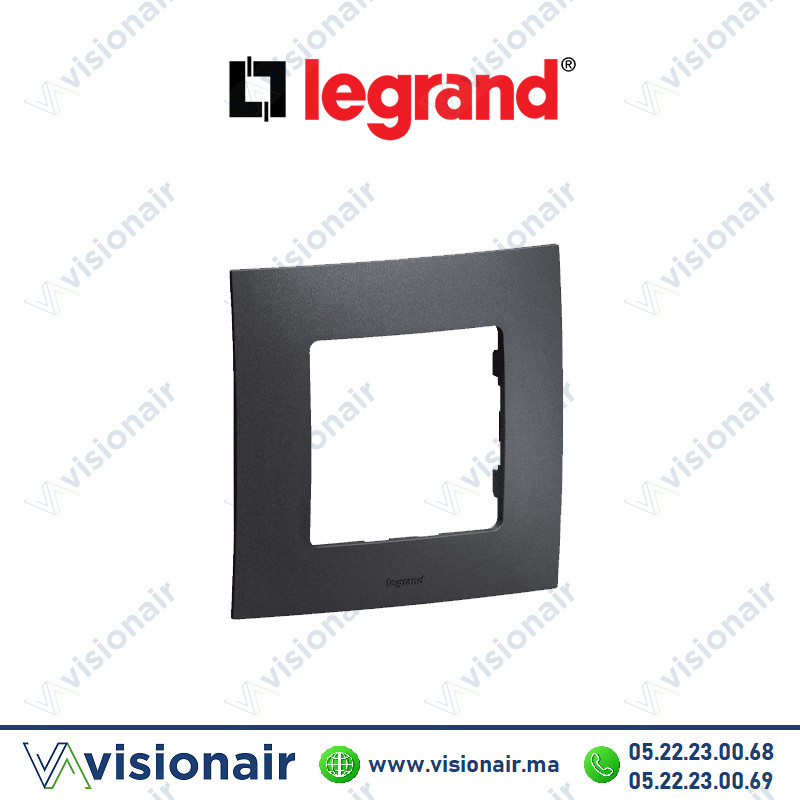 [LEGNP111GR] Plaque 1 poste Legrand Niloe Gris foncé