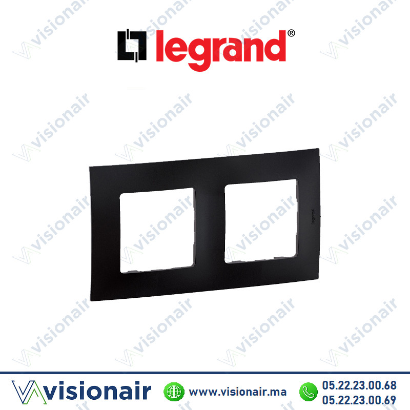 [LEGNP112BK] Plaque 2 postes Legrand Niloe Noir