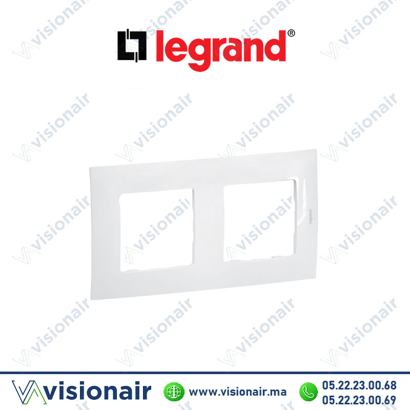 [LEGNP112WH] Plaque 2 postes Legrand Niloe Blanc