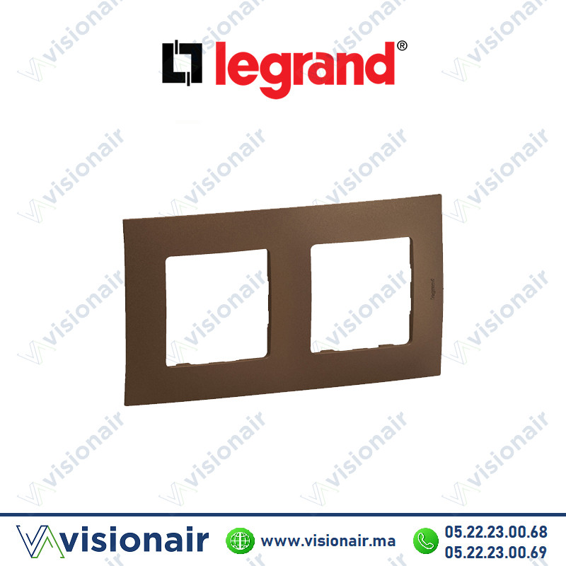 [LEGNP112DB] Plaque 2 postes Legrand Niloe Bronze