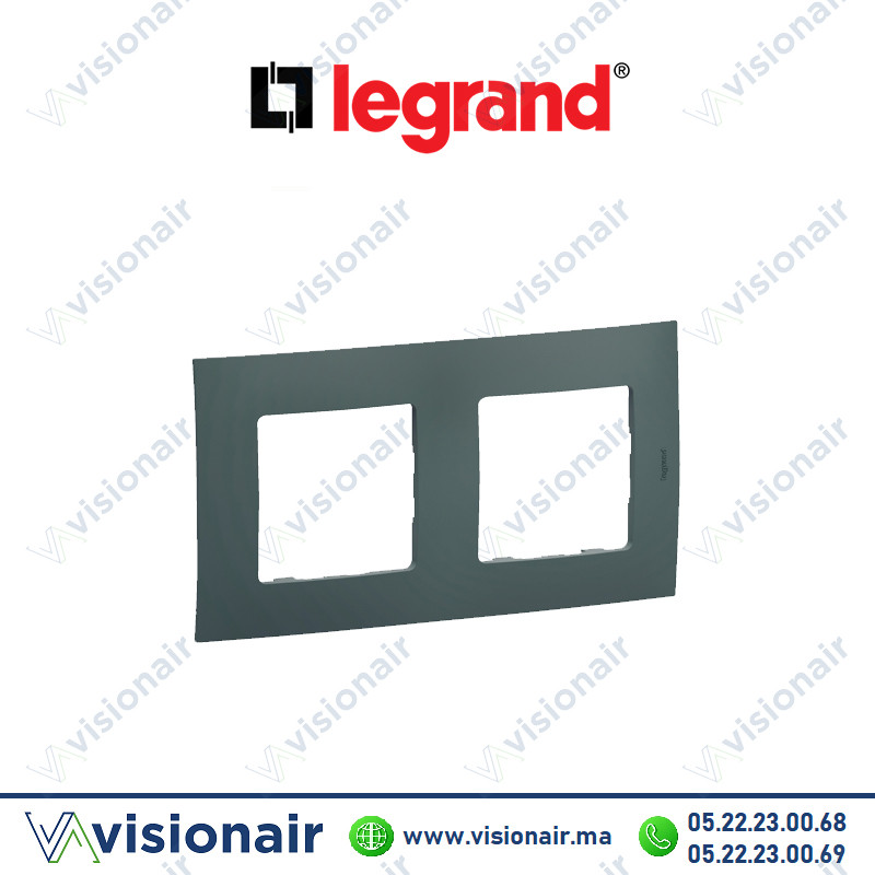 [LEGNP112OL] Plaque 2 postes Legrand Niloe Vert Olive