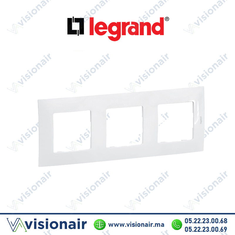 [LEGNP113WH] Plaque 3 postes Legrand Niloe Blanc