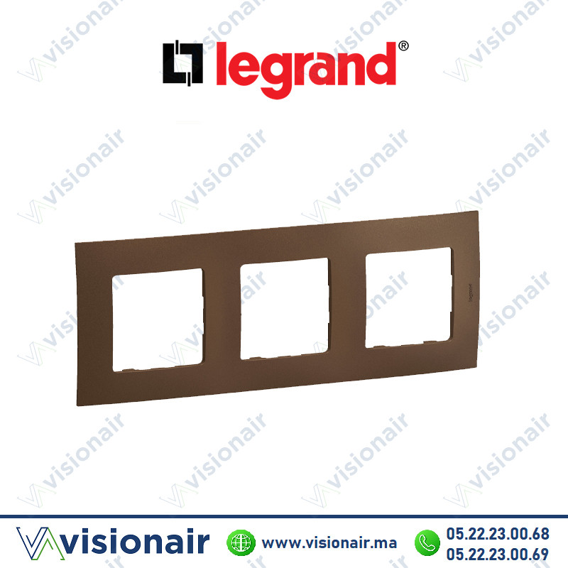[LEGNP113DB] Plaque 3 postes Legrand Niloe Bronze