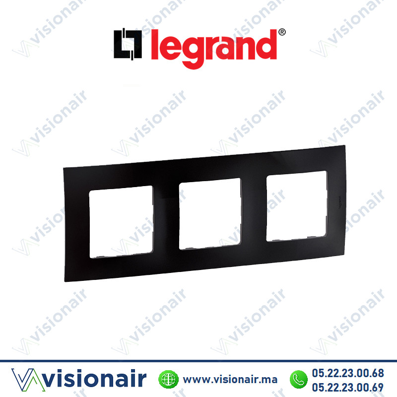 [LEGNP113BK] Plaque 3 postes Legrand Niloe Noir