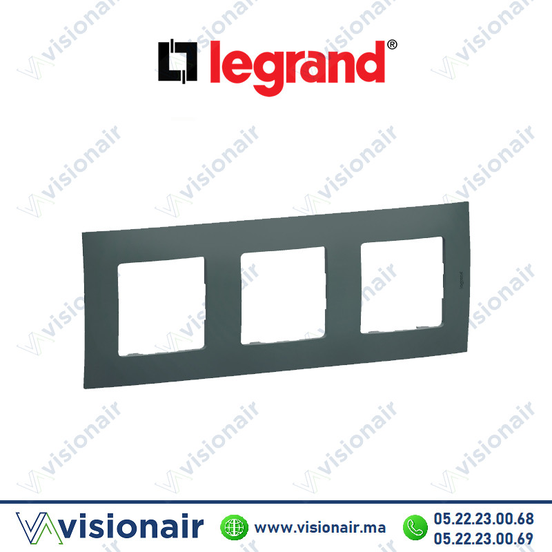 [LEGNP113OL] Plaque 3 postes Legrand Niloe Vert Olive
