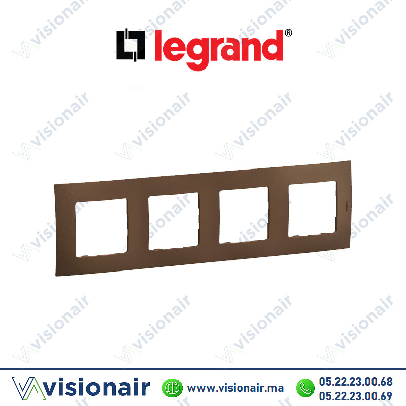 [LEGNP114DB] Plaque 4 postes Legrand Niloe Bronze