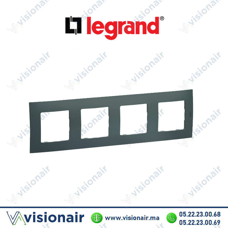 [LEGNP114OL] Plaque 4 postes Legrand Niloe Vert Olive