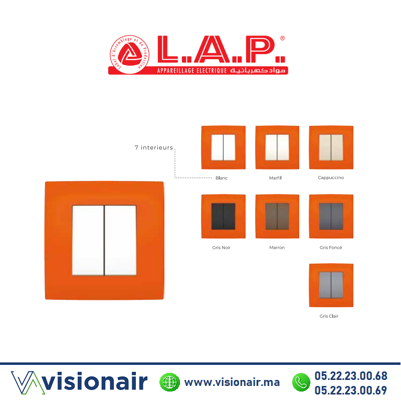[LAPCADM0136] Cadre orange LAP MILLENIUM 1 poste