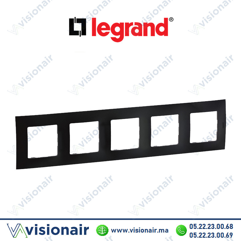 [LEGNP115BK] Plaque 5 postes Legrand Niloe Noir