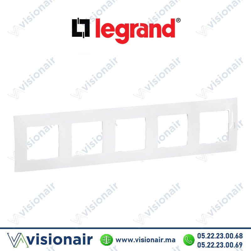 [LEGNP115WH] Plaque 5 postes Legrand Niloe Blanc
