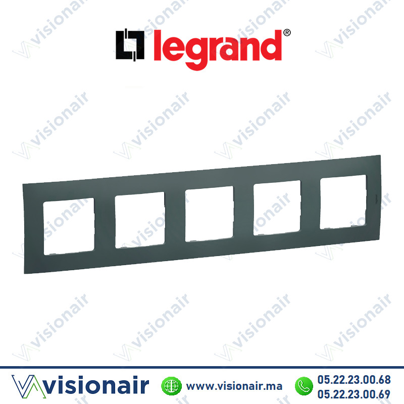 [LEGNP115OL] Plaque 5 postes Legrand Niloe Vert Olive
