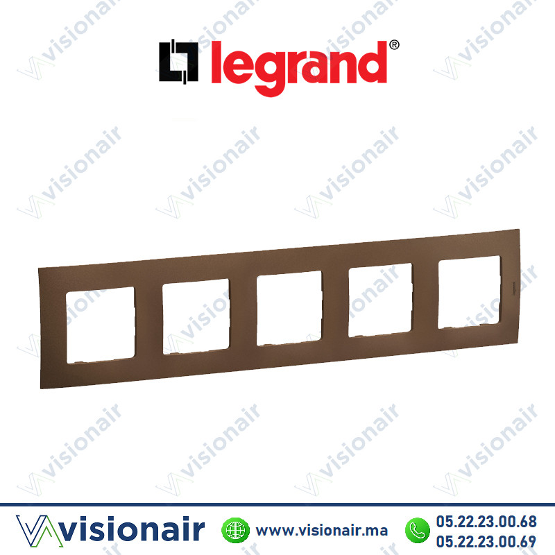 [LEGNP115DB] Plaque 5 postes Legrand Niloe Bronze