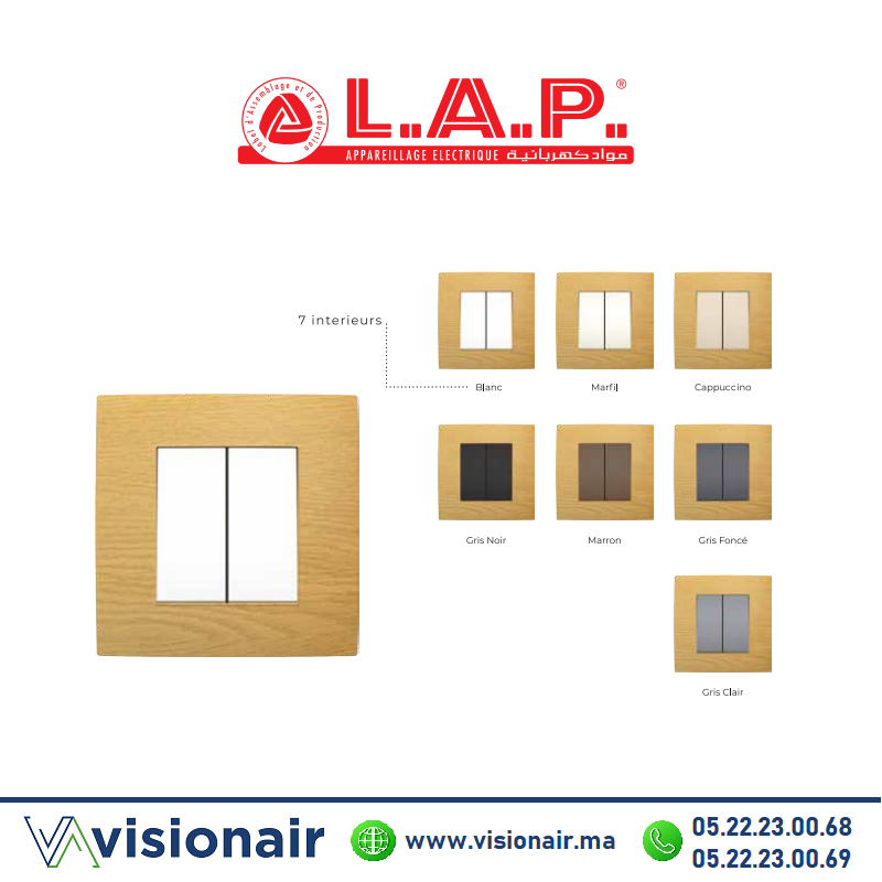 [LAPCADM0150] Cadre bois chêne LAP MILLENIUM 1 poste