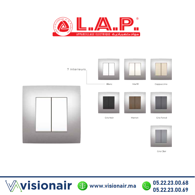 [LAPCADM0153] Cadre aluminium clair LAP MILLENIUM 1 poste