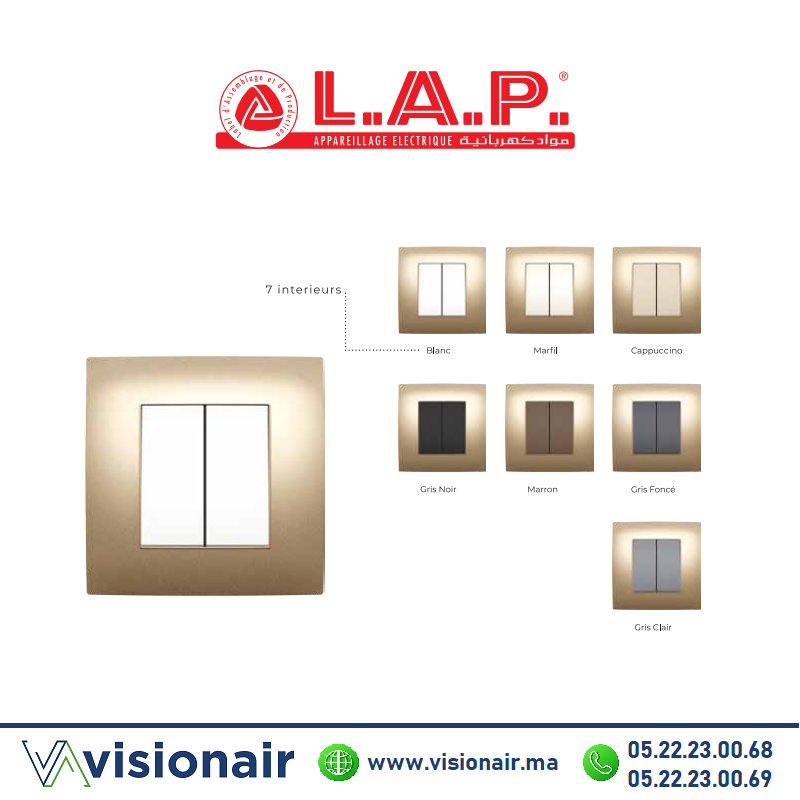[LAPCADM0157] Cadre champagne LAP MILLENIUM 1 poste