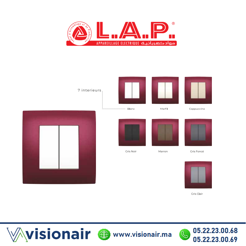 [LAPCADM0156] Cadre bordeau LAP MILLENIUM 1 poste