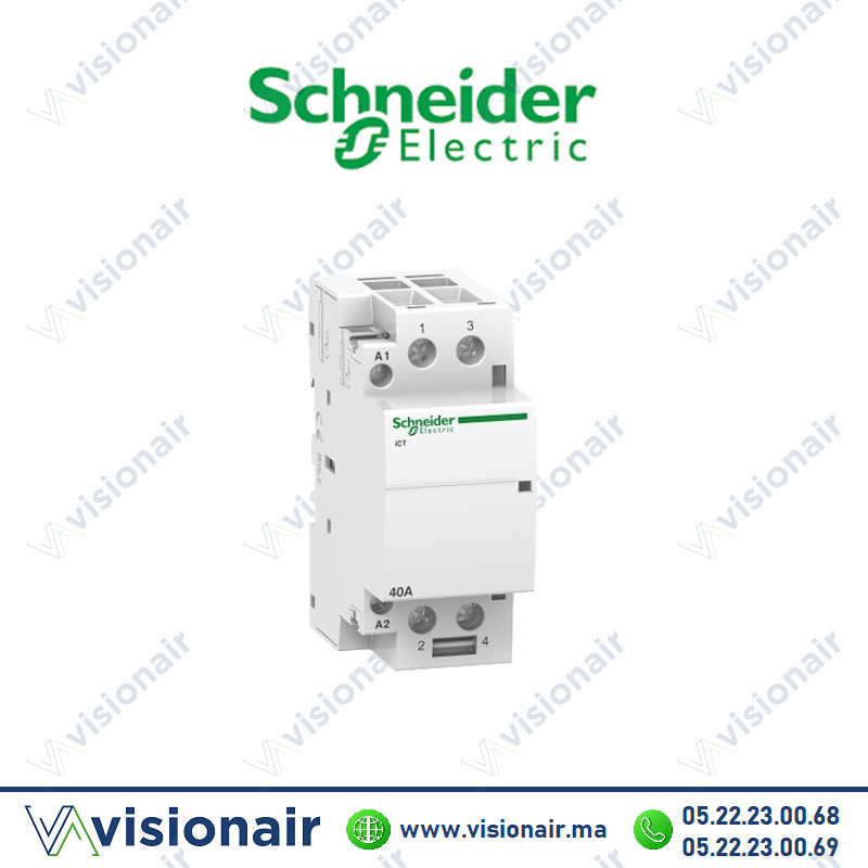 [A9C20842] Contacteur SCHNEIDER iCT 40A 2NO 220V 50HZ A9C20842