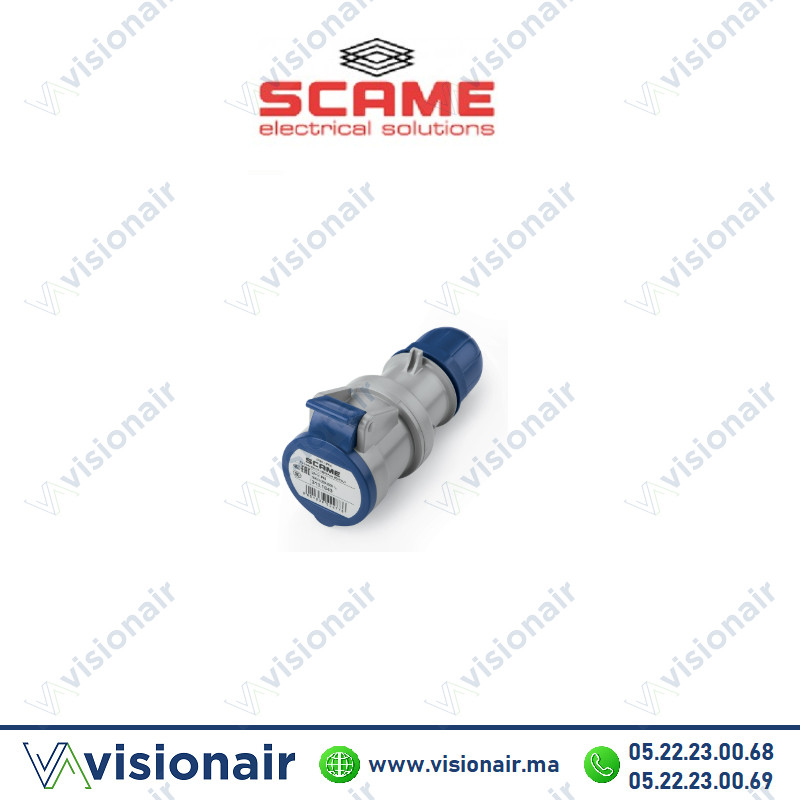 [313.1643] Prise mobile SCAME 2P+T 16A 200-250V IP44/IP54
