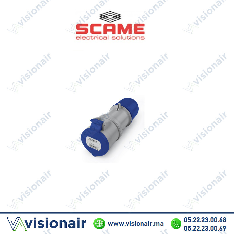 [313.3243] Prise mobile SCAME 2P+T 32A 200-250V IP44/IP54