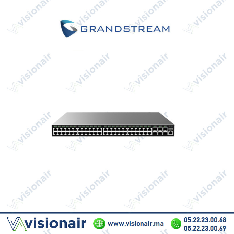 [GS-GWN7806P] Switch Grandstream 48 ports POE 400W Gigabit GWN7806P
