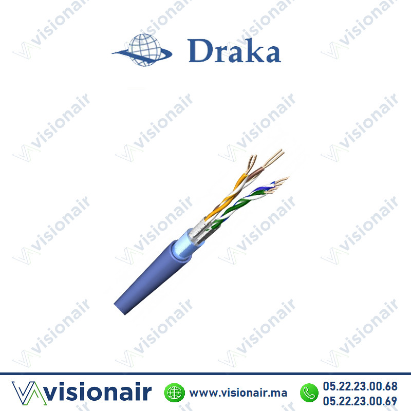 [DRAKAFFTP500] Câble informatique catégorie 6A Draka LSZH F/FTP T500ml