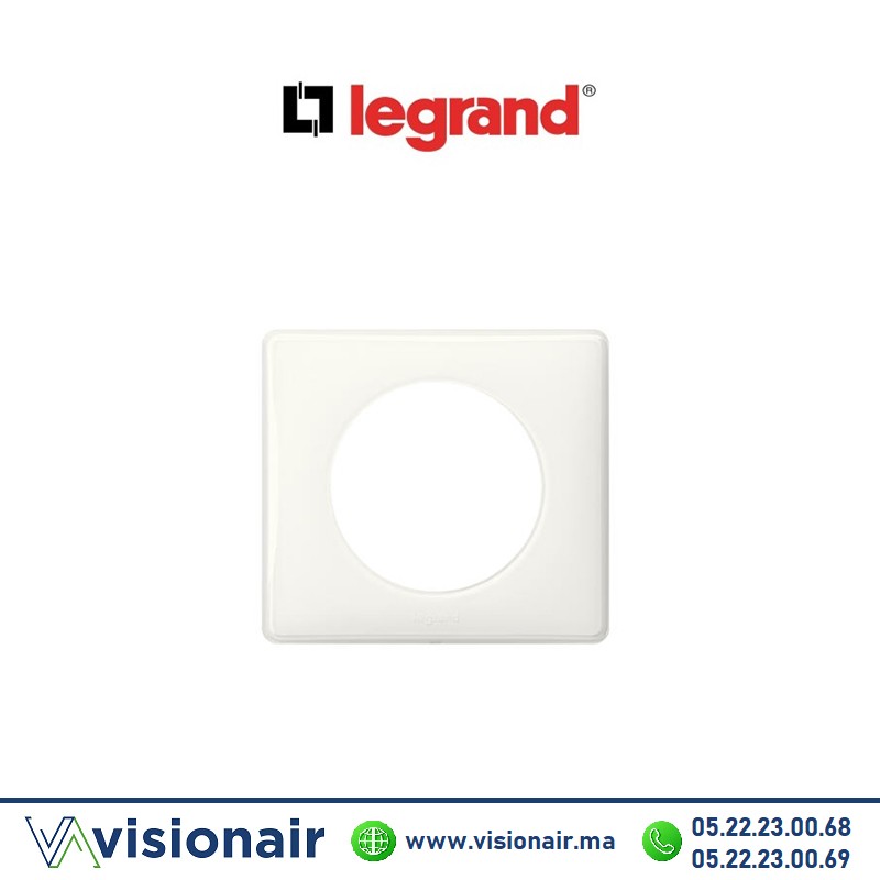 [LEG066631] Plaque Laquée Blanc Yesterday Legrand Céliane 1P 066631