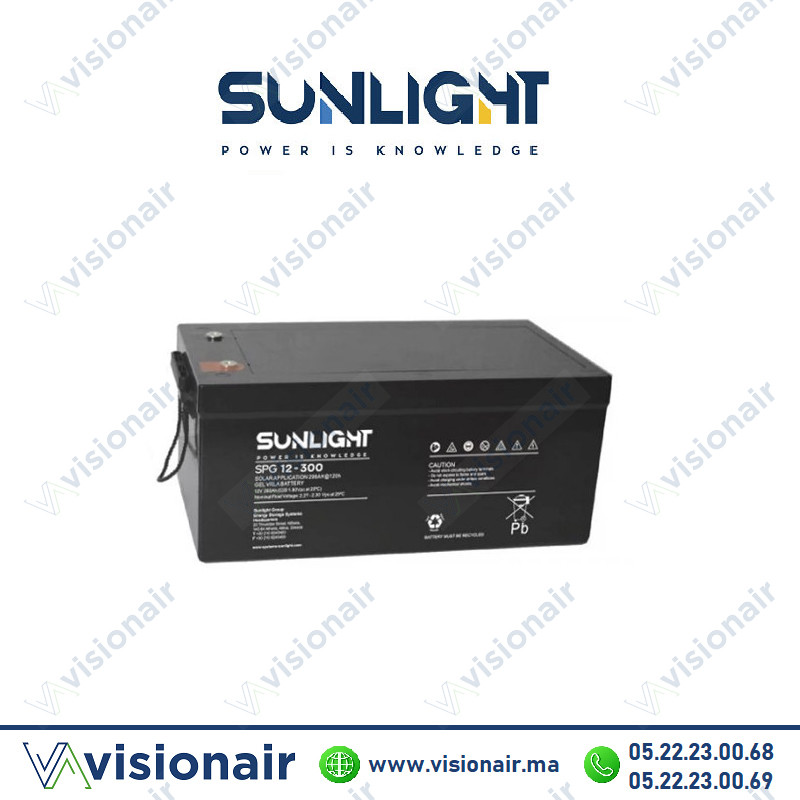 [SUN300AHSPG] Batterie solaire SUNLIGHT 12V 300AH SPG GEL